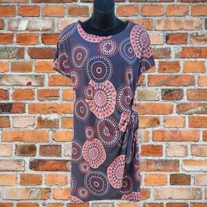 Robbie Bee Women's Patterned Faux Wrap Dress Size PM